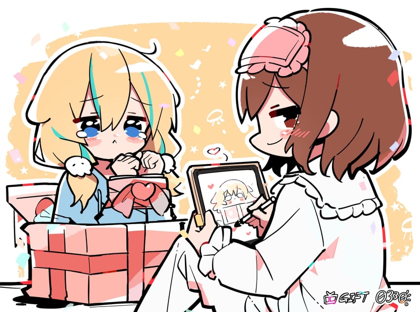 yamanouchi kano and kouzuki mahiru (yoru no kurage wa oyogenai) drawn by zhanzhangzlw