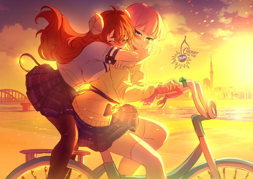 yoshida yuuko and chiyoda momo (machikado mazoku) drawn by cherry_in_the_sun