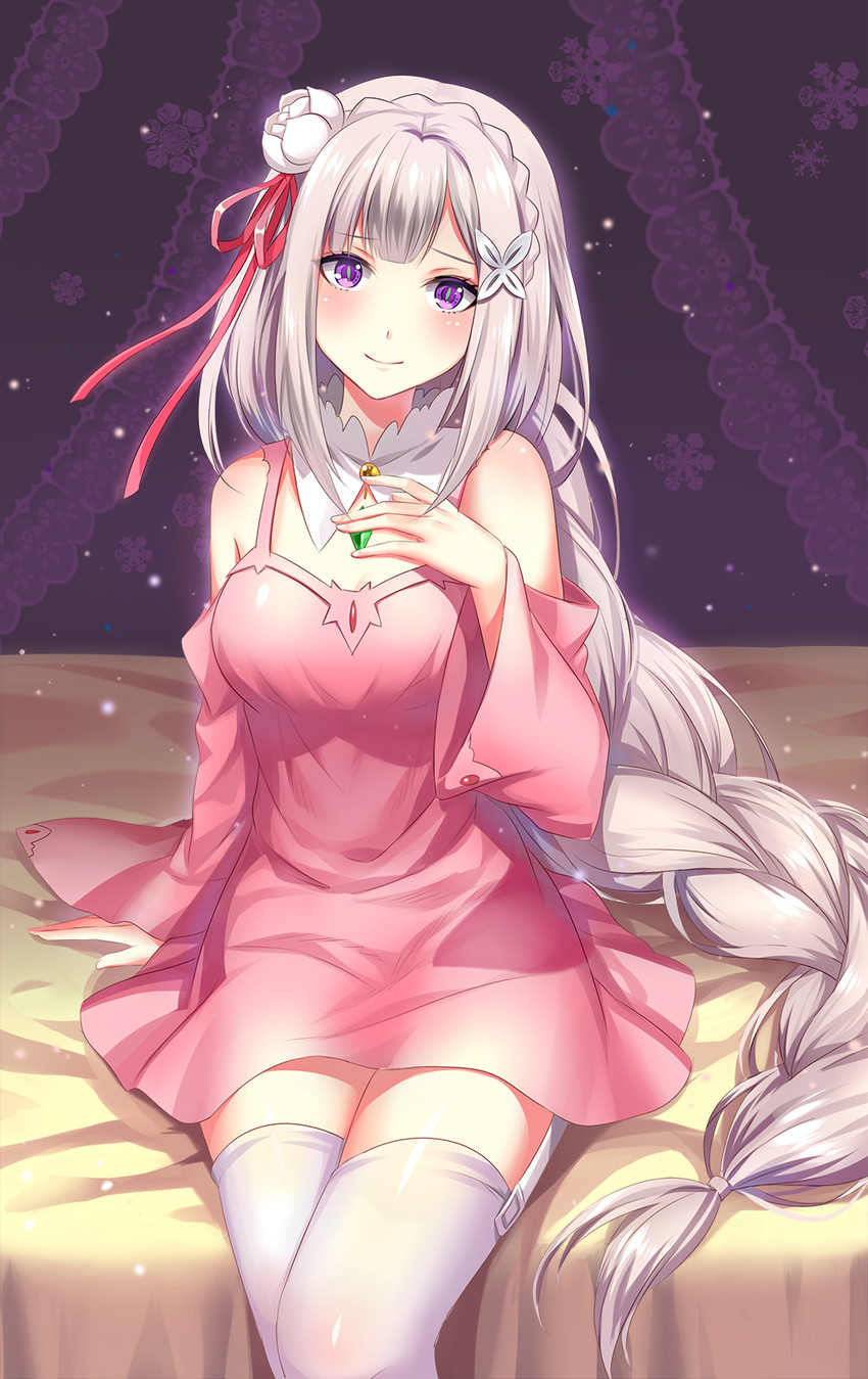 emilia (re:zero kara hajimeru isekai seikatsu) drawn by althea_(sakiya0000)