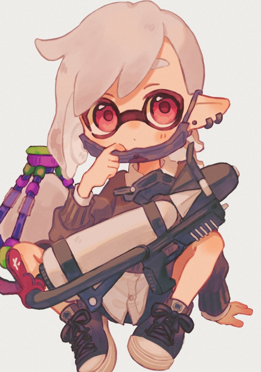 inkling player character and inkling boy (splatoon and 1 more) drawn by ochocho2828