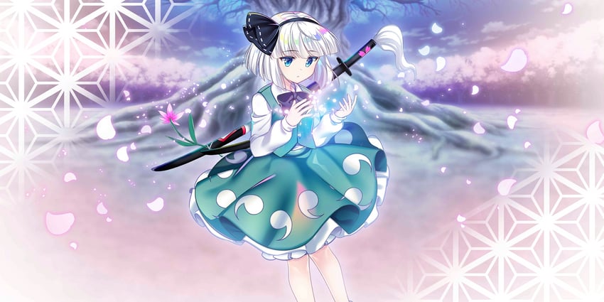 konpaku youmu and saigyou ayakashi (touhou and 1 more) drawn by rotte_(1109)