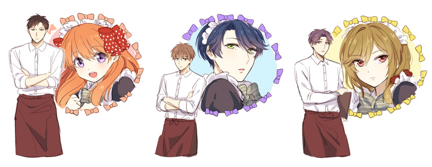 sakura chiyo, kashima yuu, nozaki umetarou, hori masayuki, seo yuzuki, and 1 more (gekkan shoujo nozaki-kun) drawn by mery_(yangmalgage)