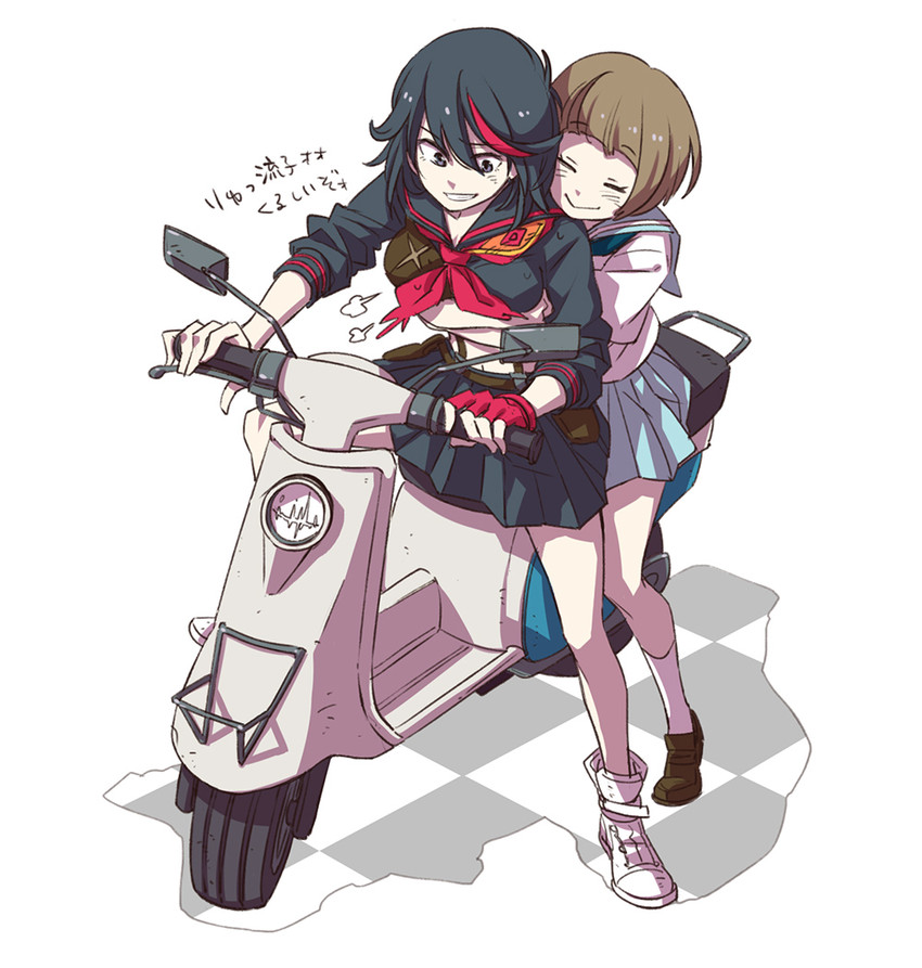 matoi ryuuko, senketsu, and mankanshoku mako (kill la kill) drawn by emi_(10-rankai)