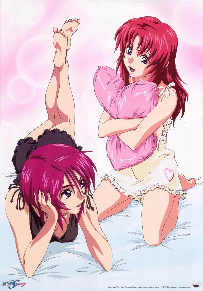 lunamaria hawke and meyrin hawke (gundam and 2 more) drawn by morishita_hiromitsu