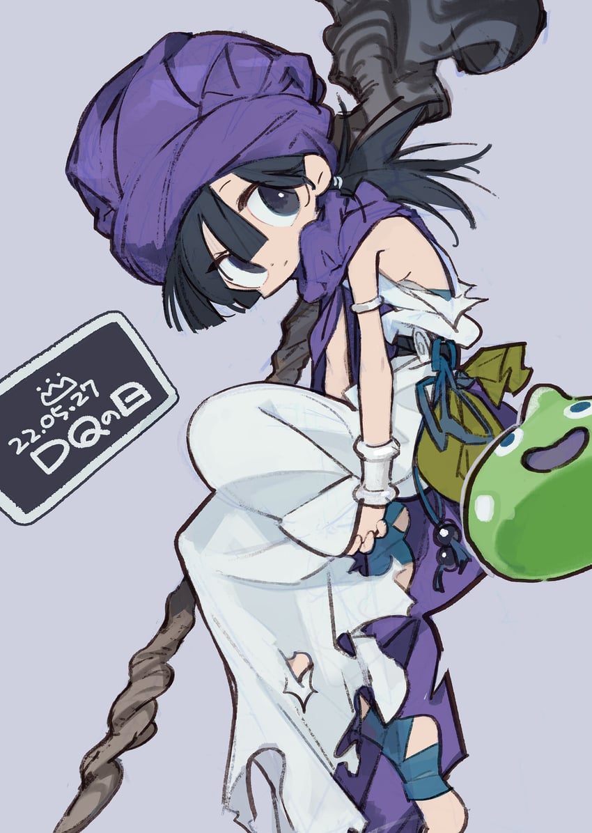 slime and hero (dragon quest and 1 more) drawn by amiami