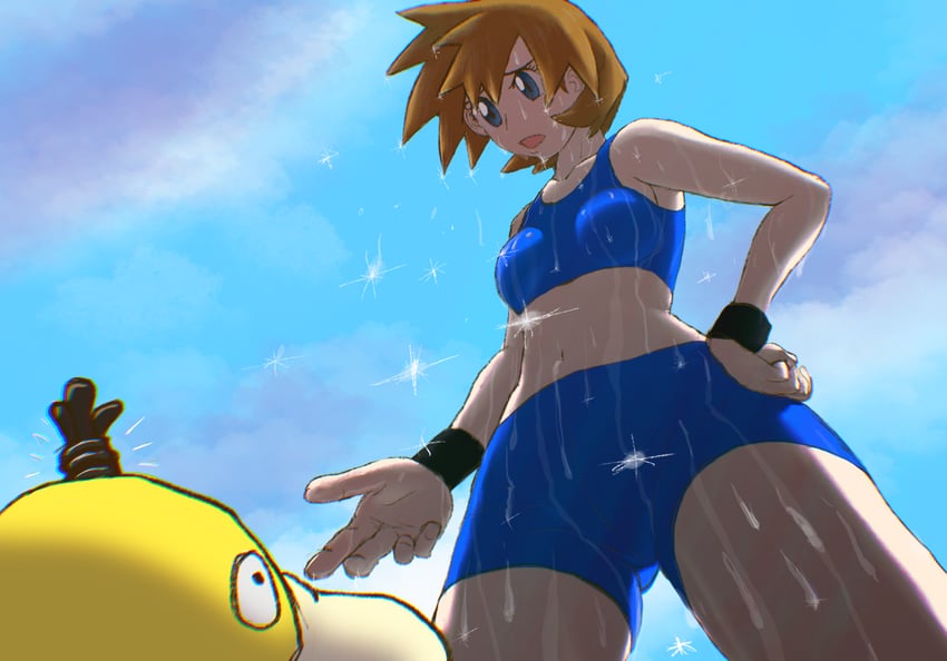 misty and psyduck (pokemon and 2 more) drawn by kaeru_boiler