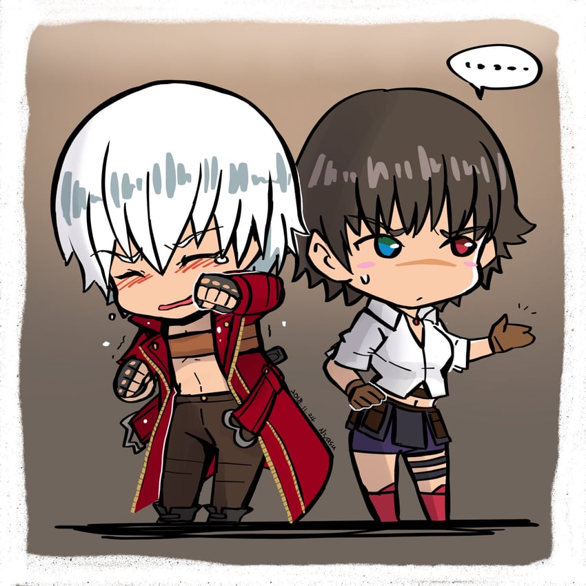 dante and lady (devil may cry and 1 more) drawn by niyasu