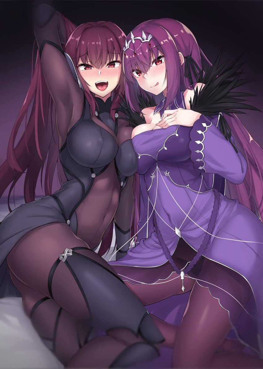 scathach and scathach skadi (fate and 1 more) drawn by kazami_chiu