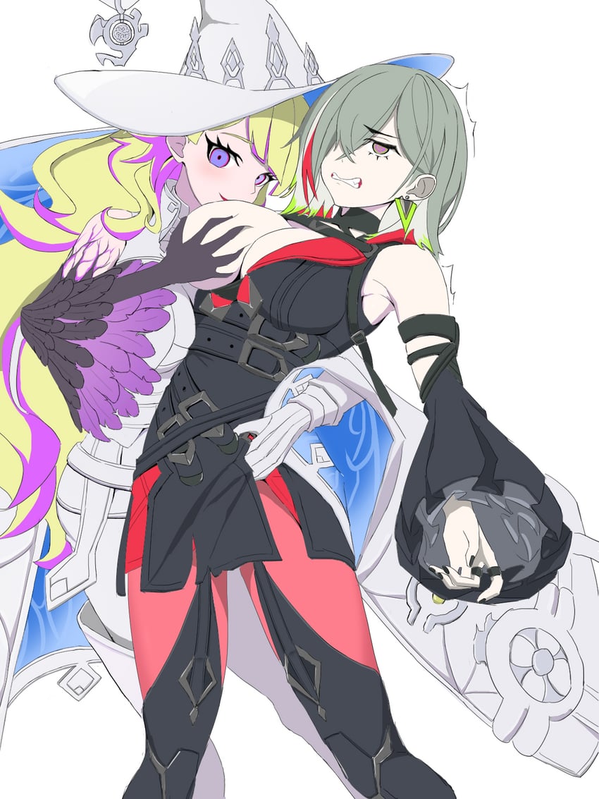 diabellstar the black witch and diabellze the original sinkeeper (yu-gi-oh!) drawn by 248_(pixiv_69673534)