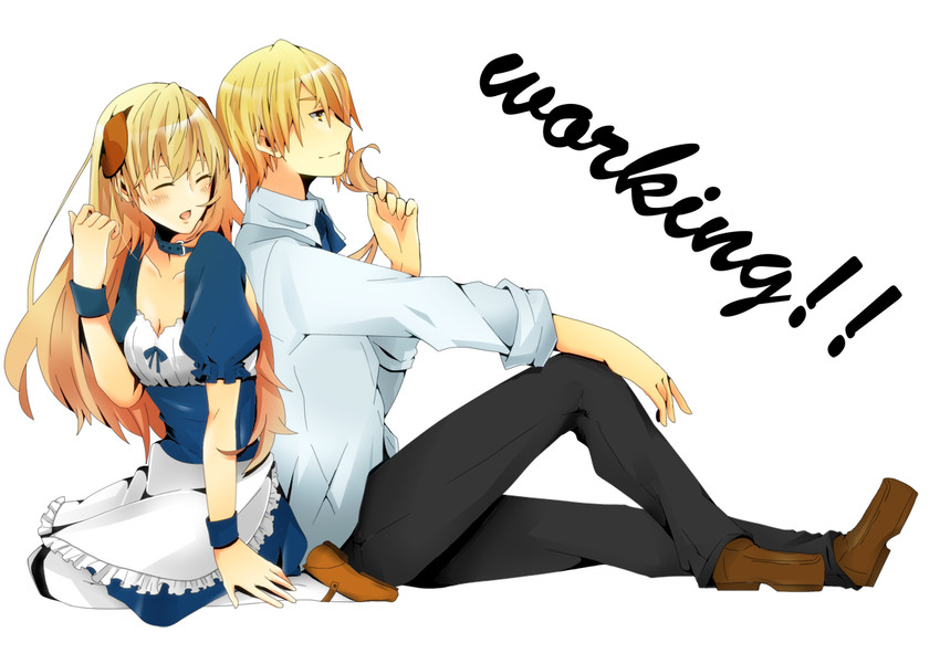 todoroki yachiyo and satou jun (working!!) drawn by sahiro