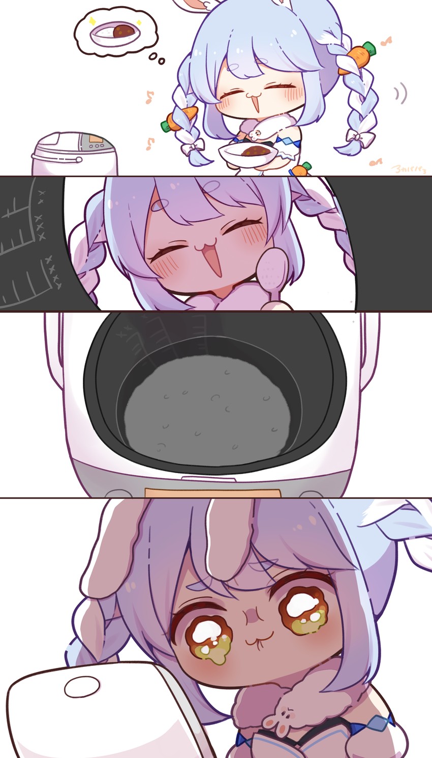 usada pekora and don-chan (hololive) drawn by 0725akaba