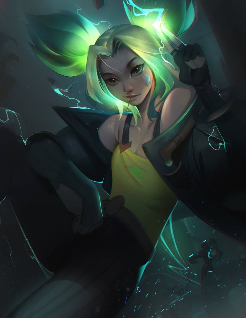 zeri (league of legends) drawn by vincent_t_(oriaarts)
