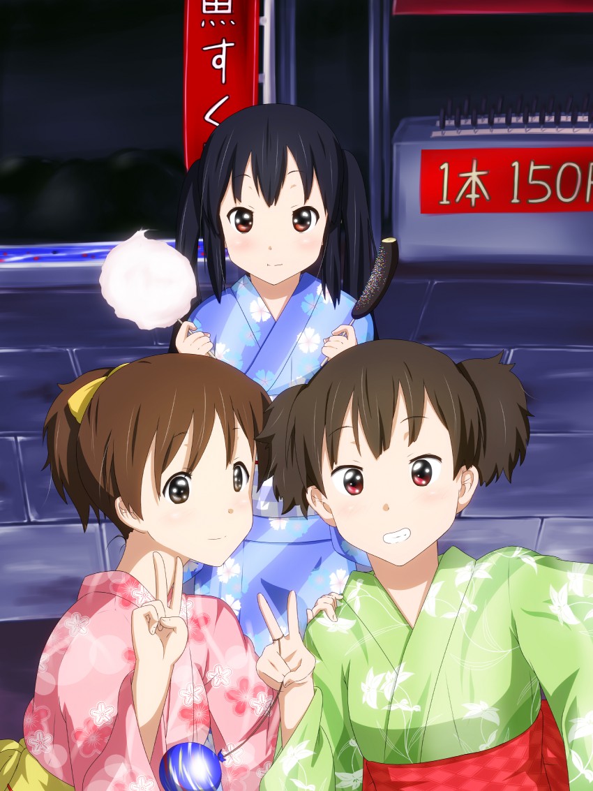 nakano azusa, hirasawa ui, and suzuki jun (k-on!) drawn by niwatazumi