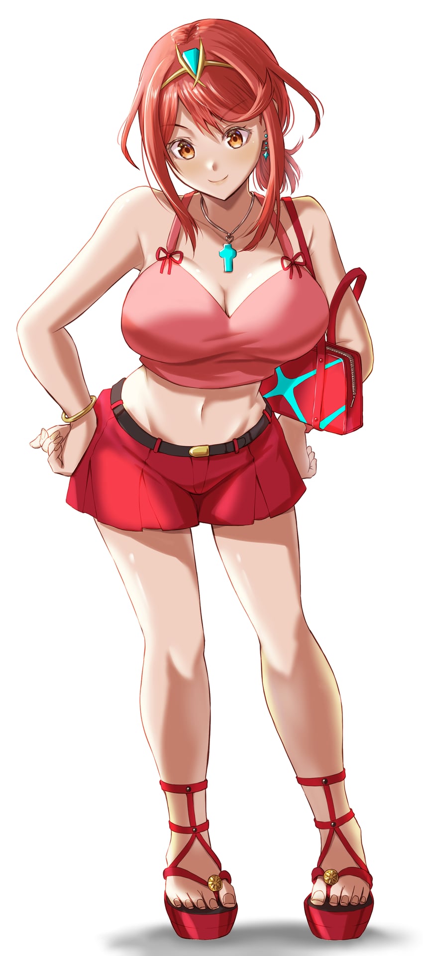 pyra (xenoblade chronicles and 1 more) drawn by kenichiart