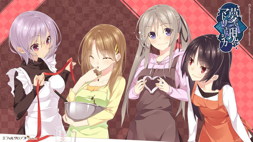 yagiura nagi, wadamori isuka, mukunoki shiori, and houri miyako (yume ka utsutsu ka matryoshka) drawn by senmu_(senmudayo)
