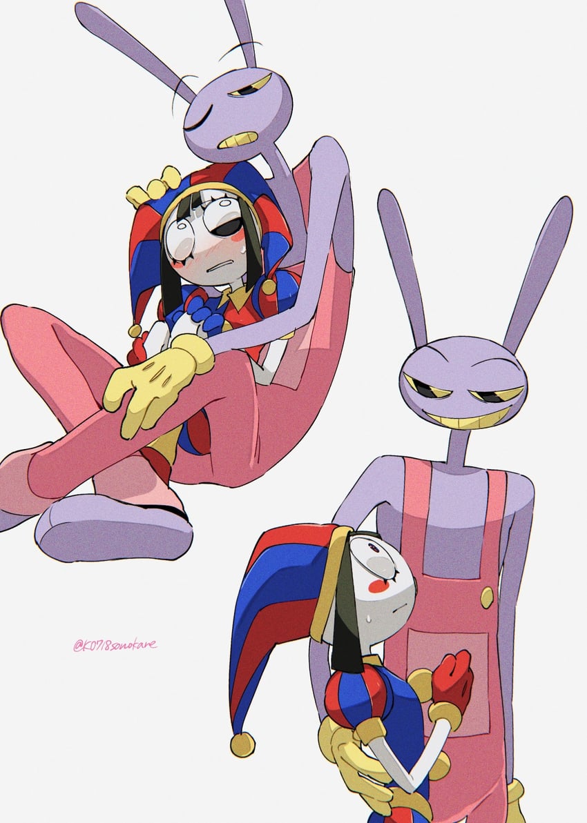 pomni and jax (the amazing digital circus) drawn by sonokare