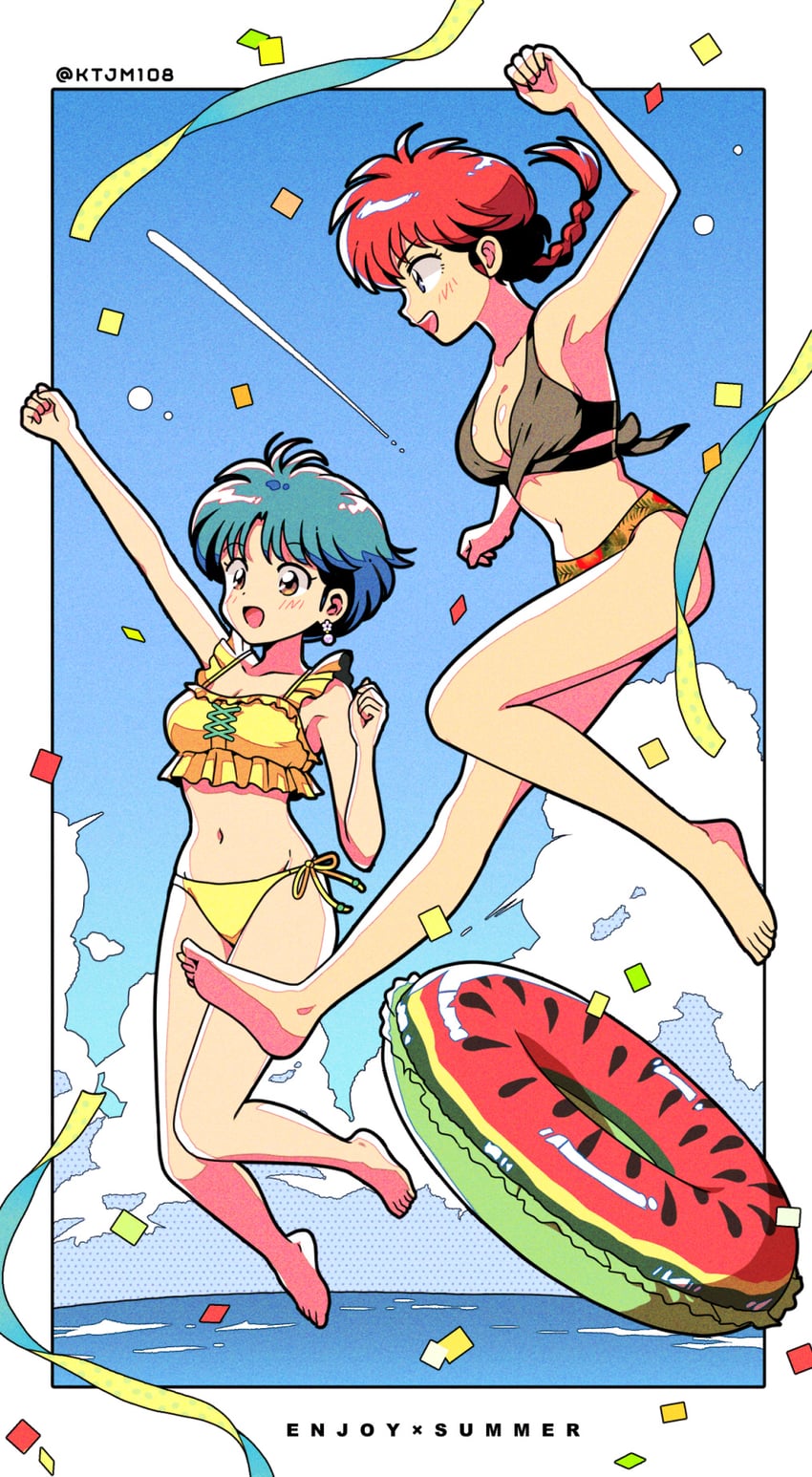 ranma-chan and tendou akane (ranma 1/2) drawn by kdc_(tamaco333)