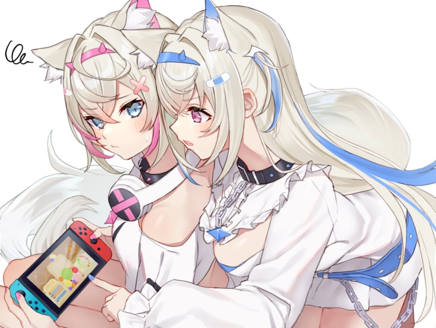 fuwawa abyssgard and mococo abyssgard (hololive and 2 more) drawn by shikinagi