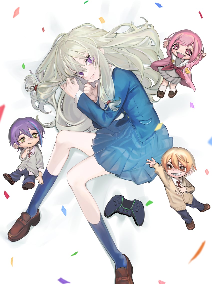 ootori emu, tenma tsukasa, kusanagi nene, and kamishiro rui (project sekai) drawn by umashio_potechi-san