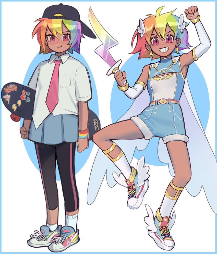 rainbow dash (my little pony and 1 more) drawn by erinartista