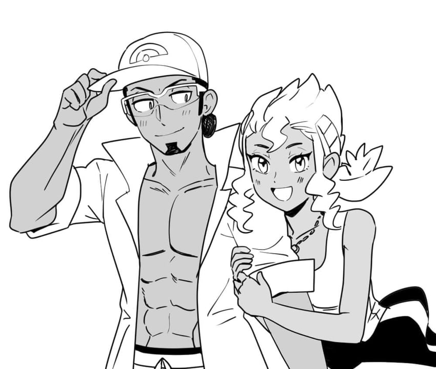 professor kukui and professor burnet (pokemon and 1 more) drawn by dede_(qwea_00000)