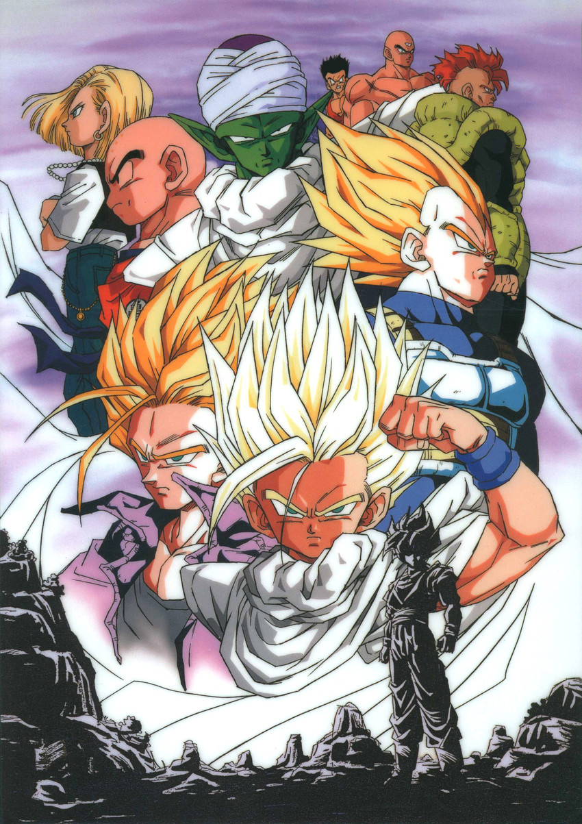son goku, vegeta, android 18, son gohan, trunks, and 5 more (dragon ball and 1 more)