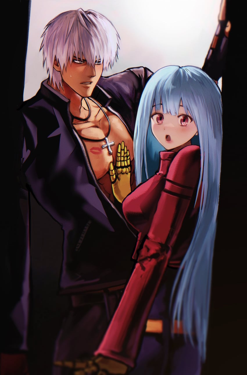 kula diamond and k' (the king of fighters) drawn by billseonnyang