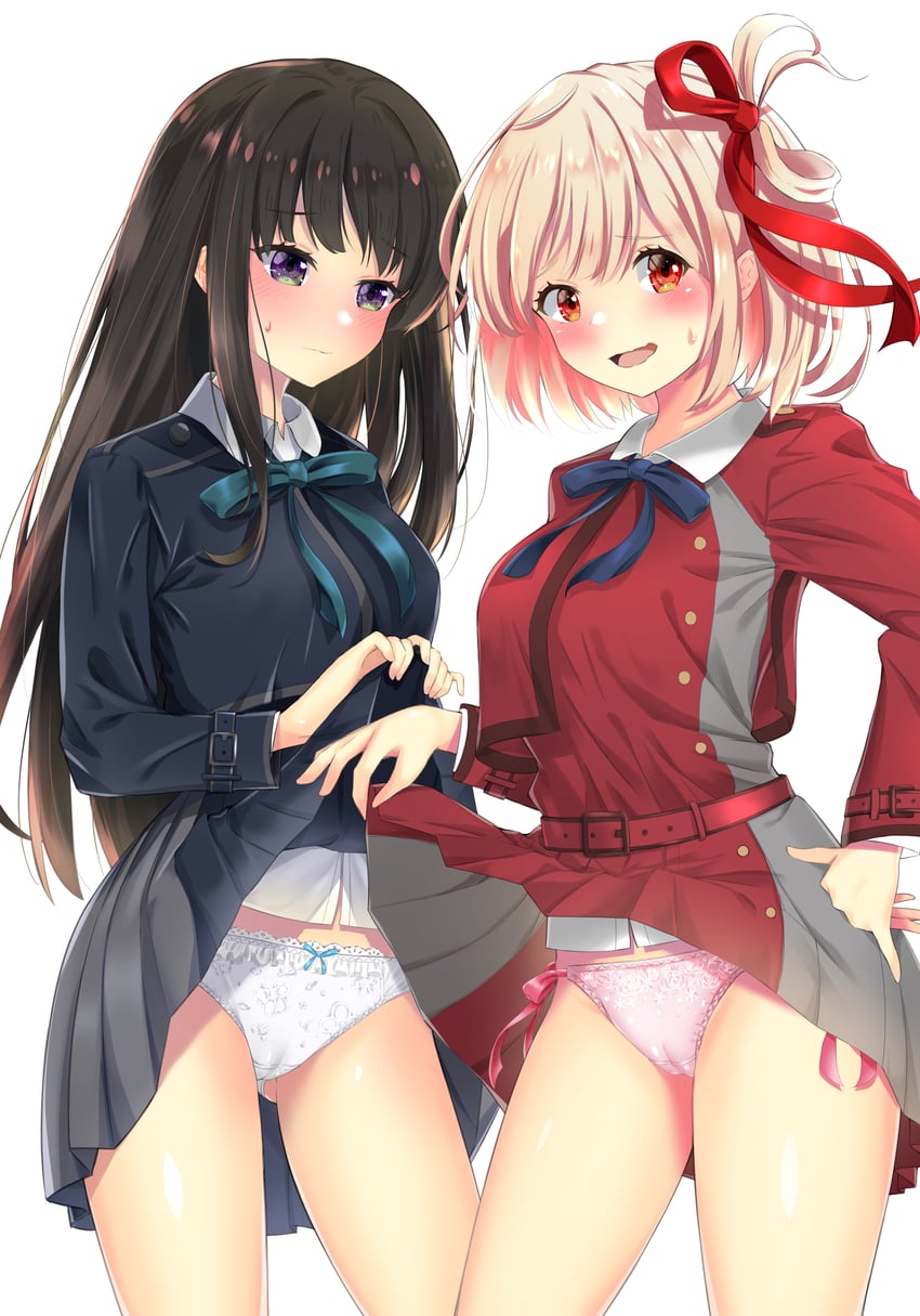 nishikigi chisato and inoue takina (lycoris recoil) drawn by jj_(m-tkd953)