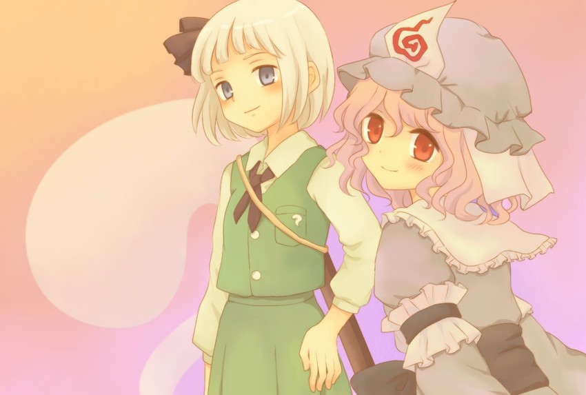konpaku youmu and saigyouji yuyuko (touhou) drawn by futoshi_nuki