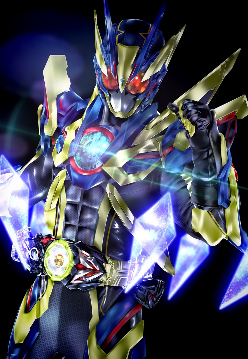 kamen rider zero-one (kamen rider and 1 more) drawn by kuzurx