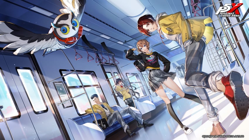 kamishiro nagisa, arai motoha, tanemura riko, kanou shun, and lufel (persona and 2 more)