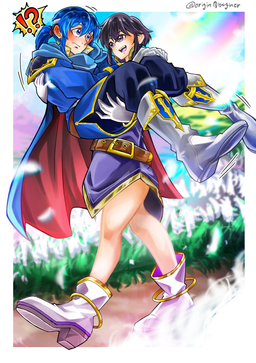 seliph and larcei (fire emblem and 1 more) drawn by ya-don