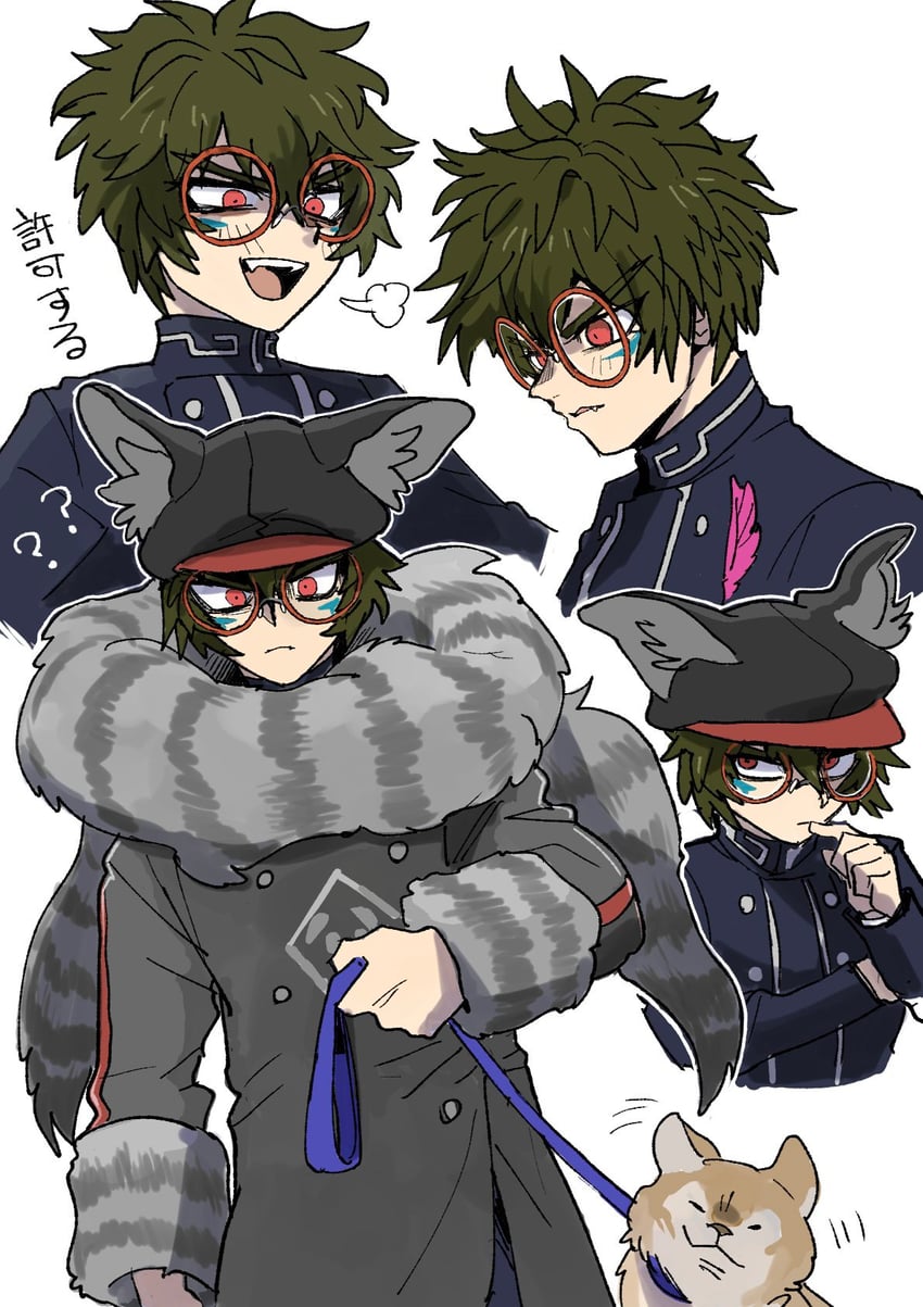 zilch alexander (master detective archives: rain code) drawn by kumakoro_(tetsupag)