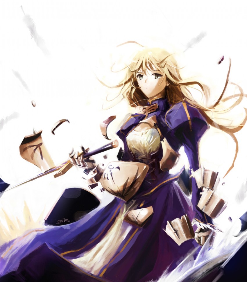 artoria pendragon and saber (fate and 1 more) drawn by stu_dts
