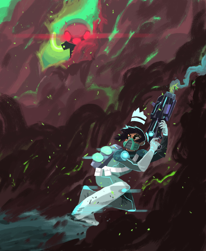 rogue and lil hunter (nuclear throne) drawn by alan_cortes