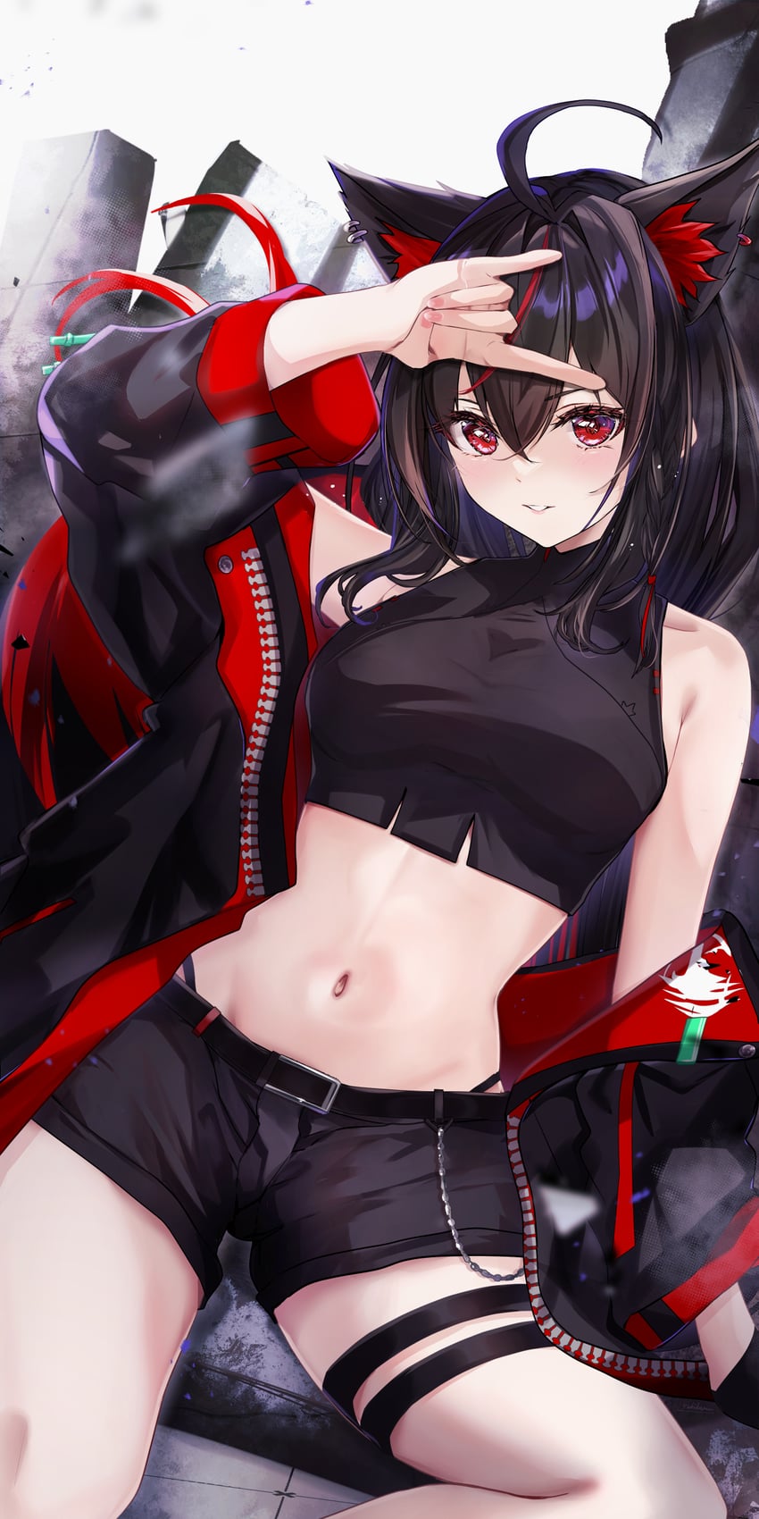 kurokami fubuki (hololive) drawn by yuki_haru