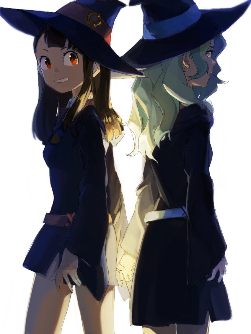 kagari atsuko and diana cavendish (little witch academia) drawn by henpei_saboten