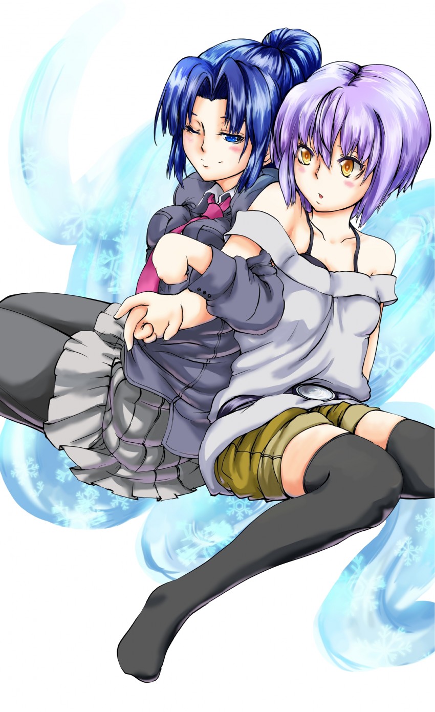 nagato yuki and asakura ryoko (suzumiya haruhi no yuuutsu and 1 more) drawn by ruuto_(sorufu)
