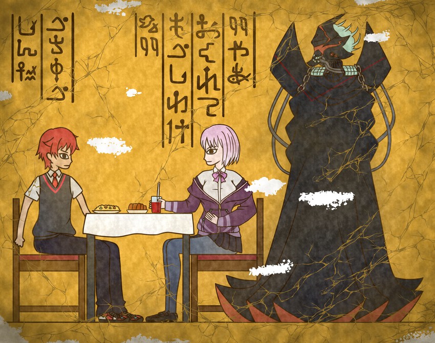 shinjou akane, hibiki yuuta, and alexis kerib (gridman universe and 1 more) drawn by kita_(7kita)