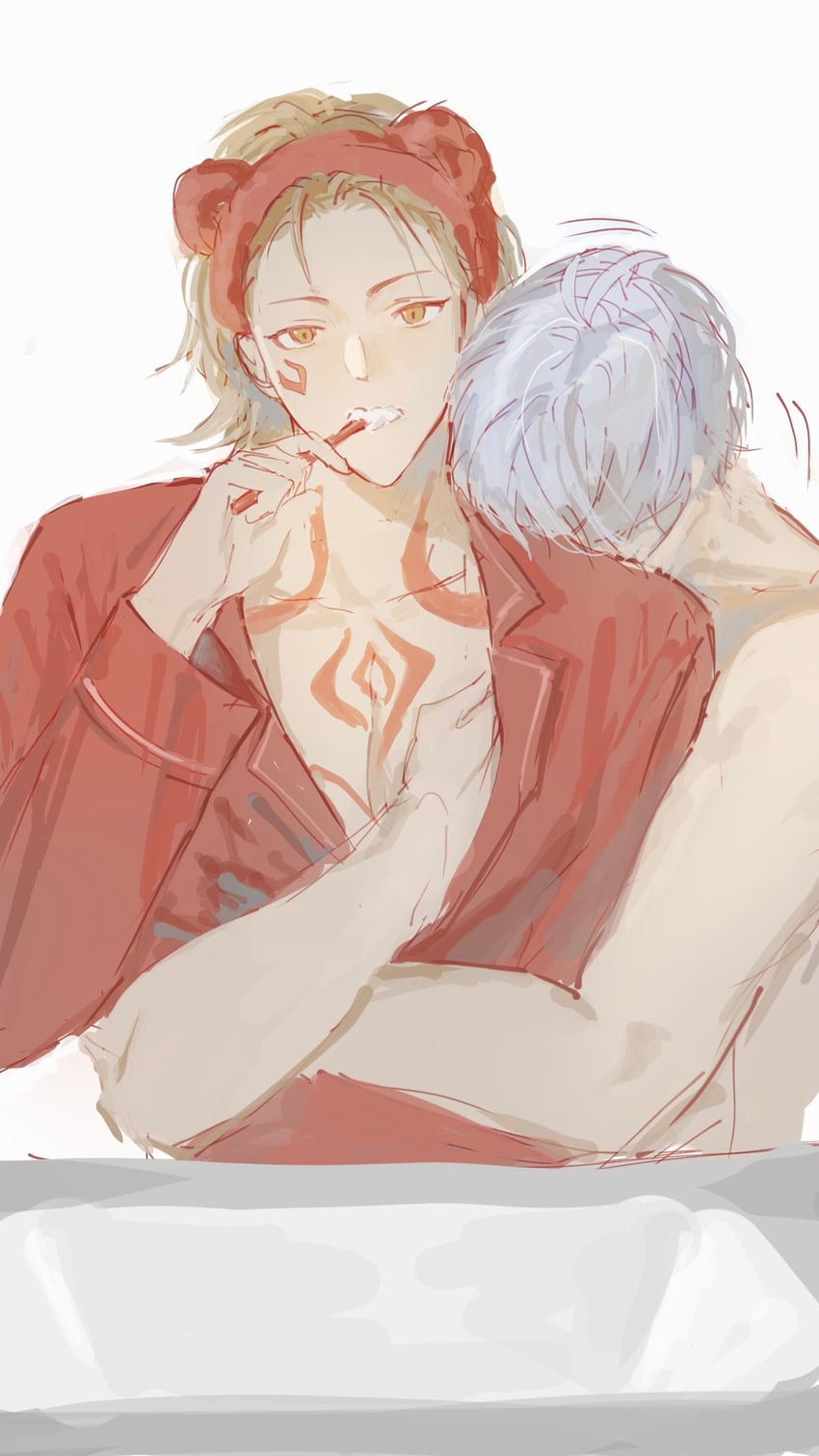 phainon and mydei (honkai and 1 more) drawn by khakha240478476