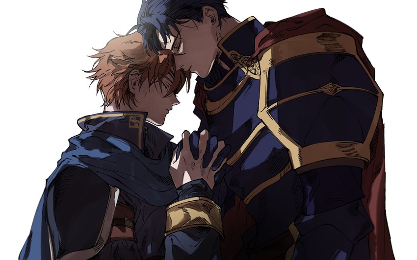 eliwood and hector (fire emblem and 1 more) drawn by kmkr
