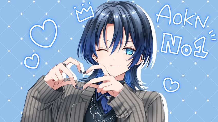 hiodoshi ao (hololive and 1 more) drawn by amamoco171