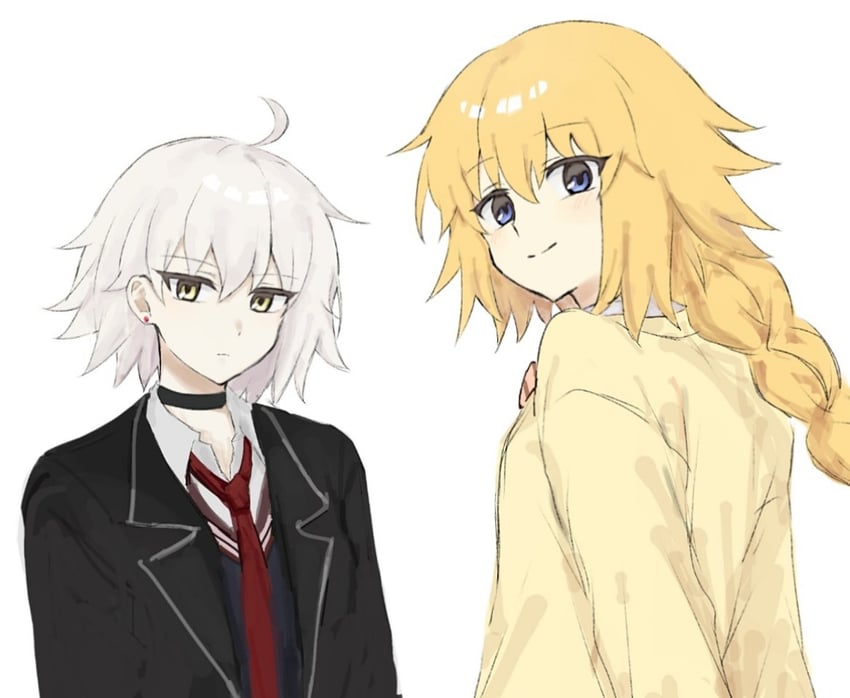 jeanne d'arc alter and jeanne d'arc (fate and 1 more) drawn by kumtlekumtle