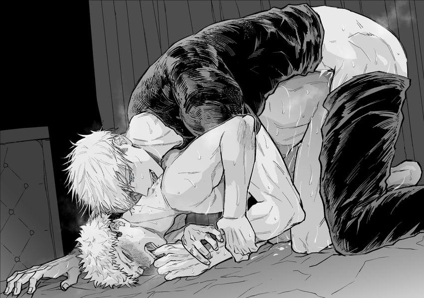 gojou satoru and itadori yuuji (jujutsu kaisen) drawn by nay_bb
