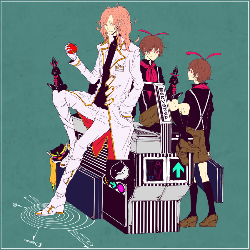 watase sanetoshi, souya, and shirase (mawaru penguindrum) drawn by tkmrrrr