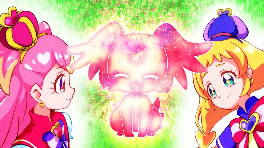 inukai komugi, inukai iroha, cure wonderful, and cure friendy (precure and 1 more) drawn by @est@