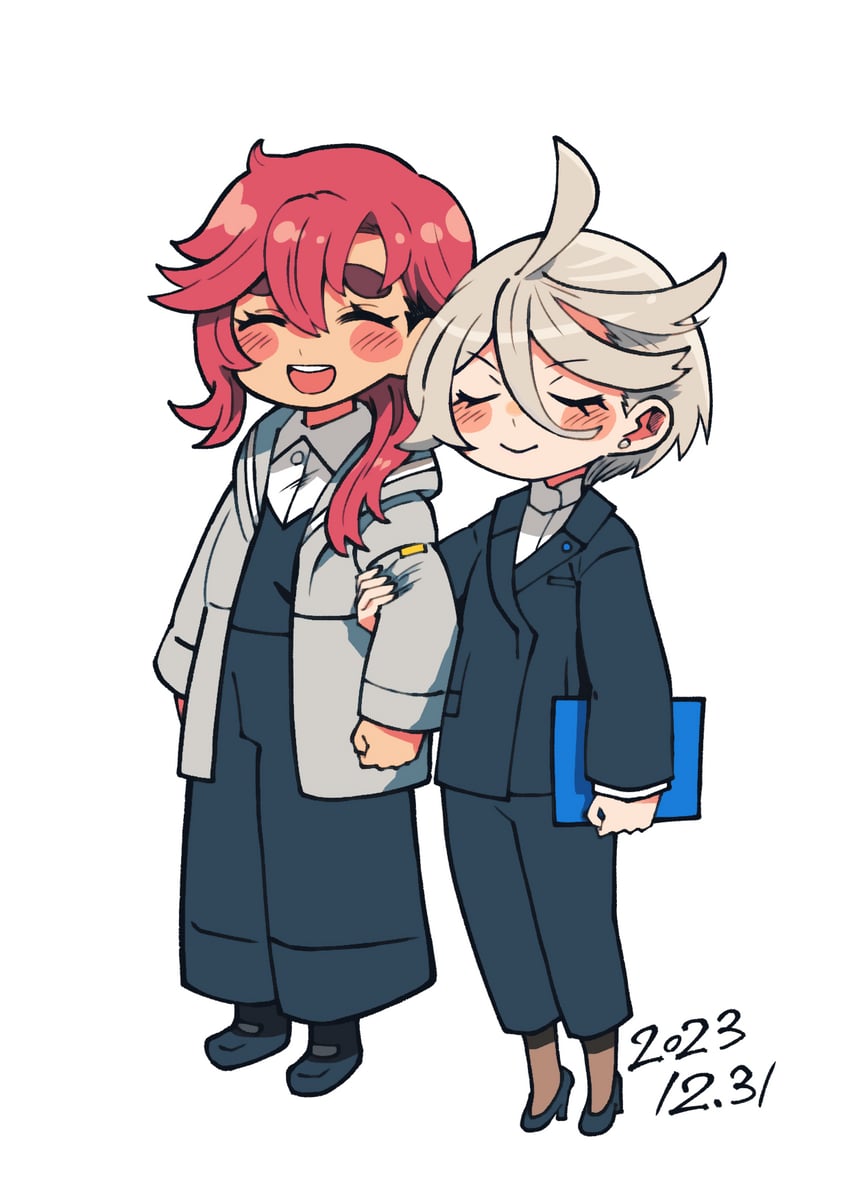 suletta mercury and miorine rembran (gundam and 1 more) drawn by batchgooya