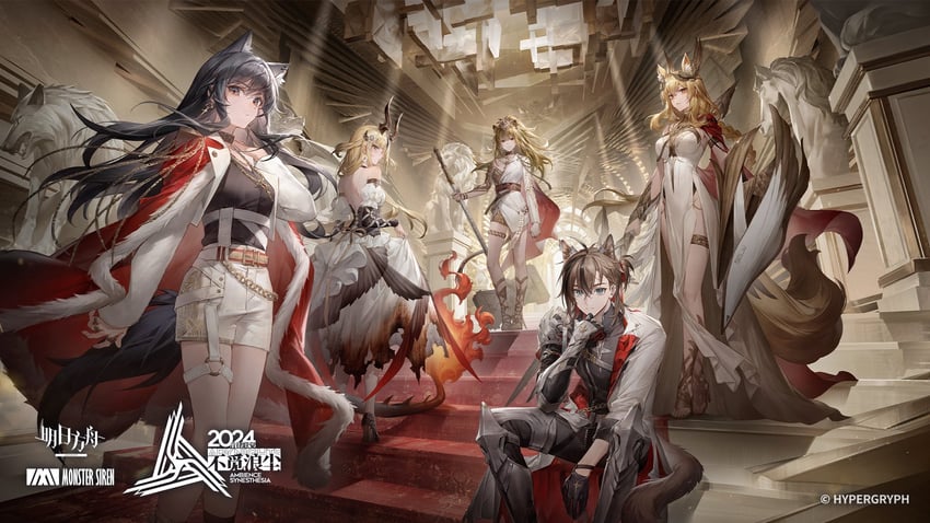 texas, nearl, reed, reed the flame shadow, nearl the radiant knight, and 3 more (arknights and 1 more) drawn by liyu_li