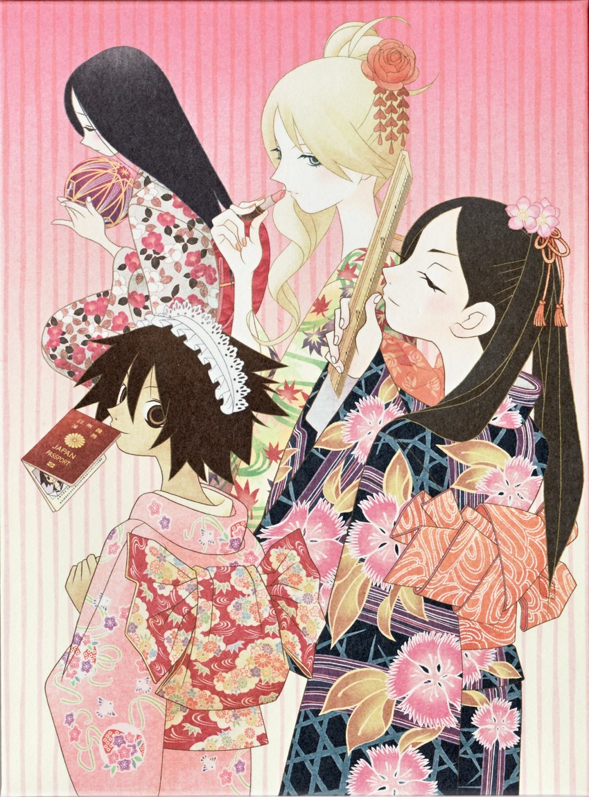 komori kiri, kitsu chiri, kimura kaere, and sekiutsu maria tarou (sayonara zetsubou sensei)