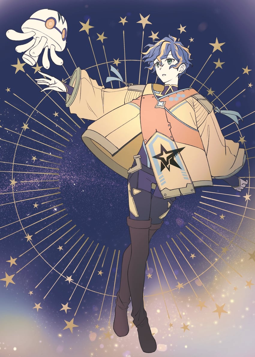 astel leda and poruneu (holostars) drawn by n@o_(nao)